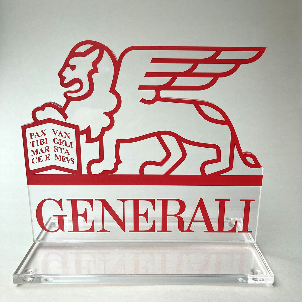 Plexiglas Logoständer Generali Plexiglas Logoständer Generali