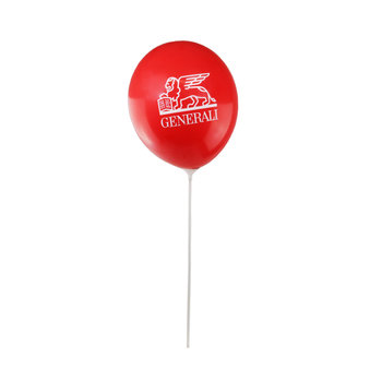 Luftballon Set rot mit Haltestäben